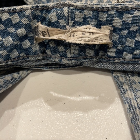 Free People Diamond Checkered Jeans - Picture 5 of 9